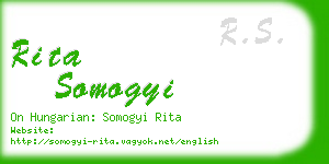 rita somogyi business card